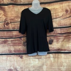 Chicos, short sleeve, basic knit T-shirt, Chico size 2